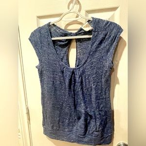 Alex & Jane Blue Polyester Rayon ladies shirt Large USA